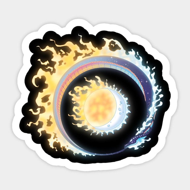 Celestial Oroboros Sticker by DreamBlight Illustrations